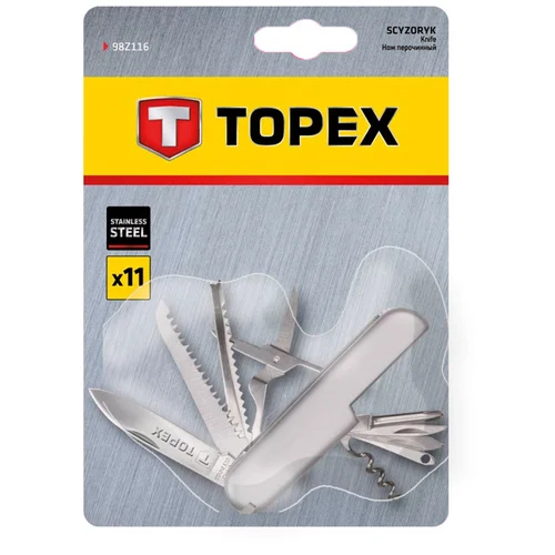 TOPEX Peiliukas su 11 nerūdijančio plieno geležčių image 2