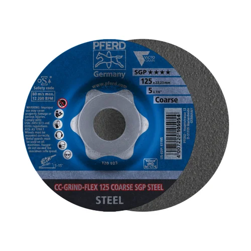 PFERD CC-Grind-Flex 125 SGP-Steel Coarse Diskas image 1