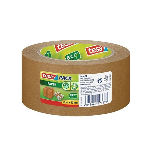 Pakavimo juosta EKOLOGO, 50 m x 50 mm, popierinė image 1