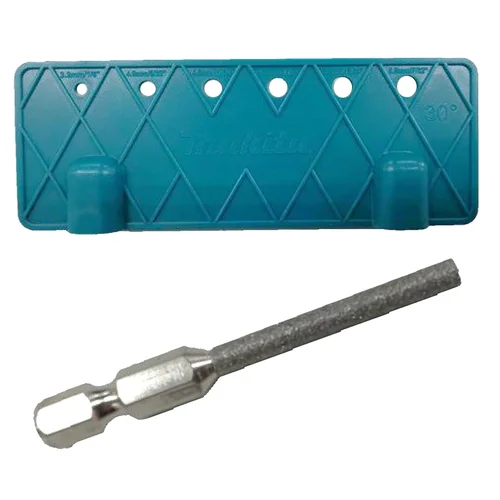 Makita D-75627 Kreipiančiosios plokštelės ir deimantinės apvalios dildės komplektas, 4,5 mm image 1