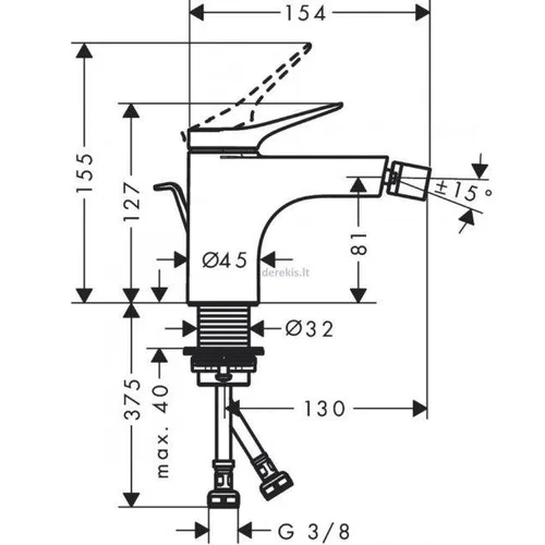 Hansgrohe Vivenis 75200000 Bidė maišytuvas chromo image 2