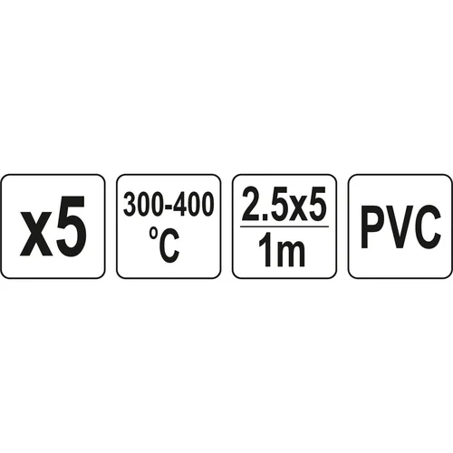YATO Plastiko suvirinimo juostų rinkinys 5vnt 2,5×5 mm 1 m image 3