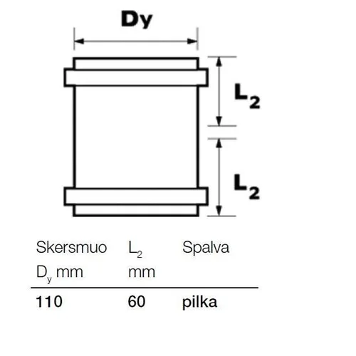 Wavin Optima dviguba mova Ø 110 mm image 2