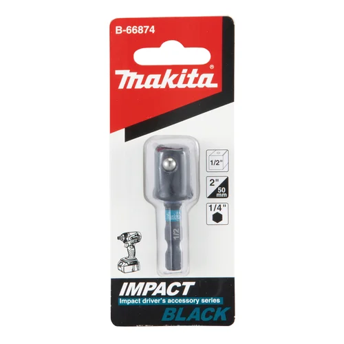 Makita B-66874 adapteris, 1/4–1/2 colio, 50 mm ilgio image 2