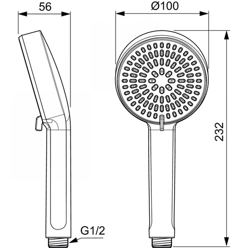 Ideal Standard Idealrain Alu+ BD580XG Rankinis dušas image 2