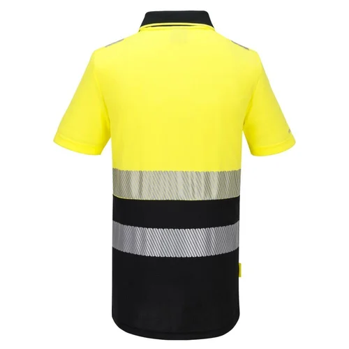 PORTWEST DX435 polo marškinėliai su užtrauktuku XXL, Yellow/Black image 2