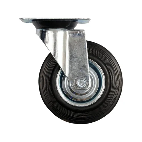 Ratukas vežimėliui, guminis, juodas, pasukamas Vorel | d-160mm, 130kg image 1