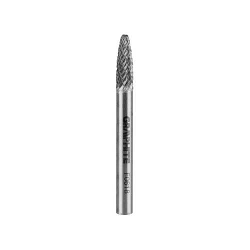 GRAPHITE Metalo freza HM, type F (ogival rounded), Ø6 mm image 1