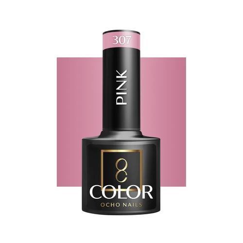 OCHO NAILS Pink 307 hibridinis nagų lakas, 5 g image 1