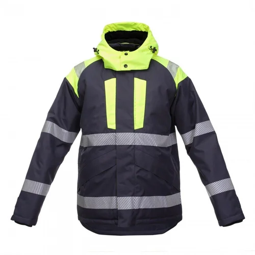 BoSafety Oxford WJ-8926NEW šilta neperpučiama striukė XL Hi-vis Yellow/BoNavy image 1