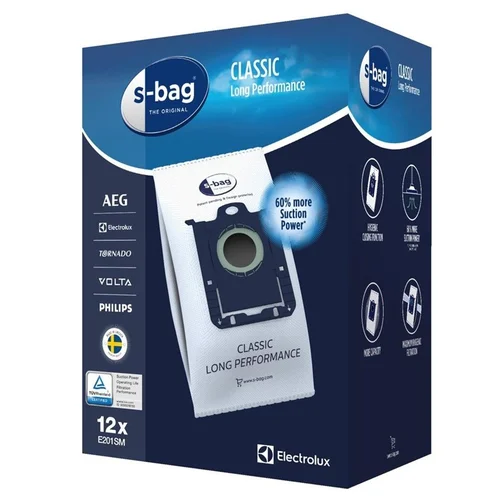 Electrolux E201SM dulkių siurblių maišeliai, 12 vnt. image 1