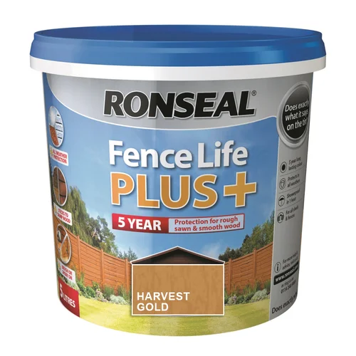 RONSEAL Fence Life Plus Medienos impregnantas, 5l Harvest gold image 1