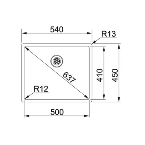 Franke Box BXX 210/110-50 Nerūdijančio plieno plautuvė su rankiniu ventiliu image 2