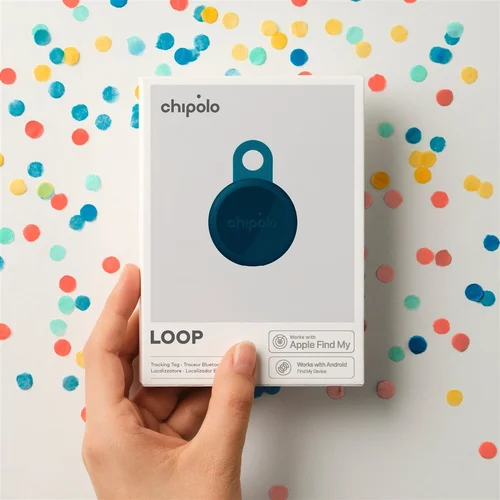 Chipolo LOOP – Įkraunamas Bluetooth sekiklis, silikoninė kilpa, iOS & Android, Mėlyna image 3