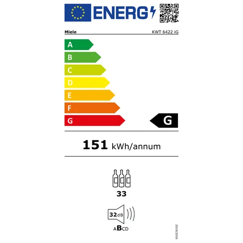 Miele KWT 6422-1 iG OBSW Įmontuojamas Juoda Vyno šaldytuvas 12364280 image 3