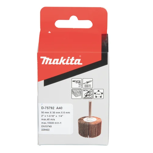 Makita D-75792 lapelinio šlifavimo antgalis, Ø50 x 30 mm, A40 image 3