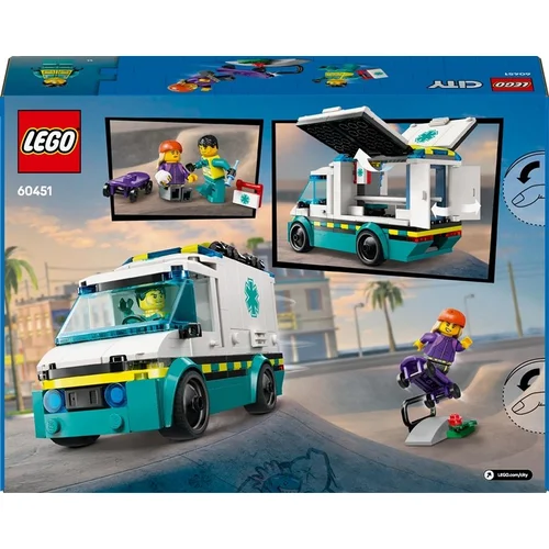 LEGO® City Emergency Ambulance, 184 vnt. image 2