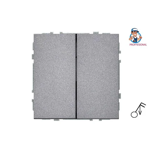 LIREGUS MODERN impulsinis jungiklis, 2 klavišai, Matinė Juoda image 1