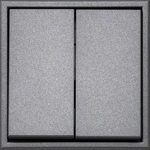 LIREGUS MODERN impulsinis jungiklis, 2 klavišai, Matinė Juoda image 2