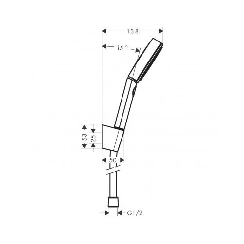 Hansgrohe PULSIFY 24303000 dušo komplektas Chromo spalvos image 2