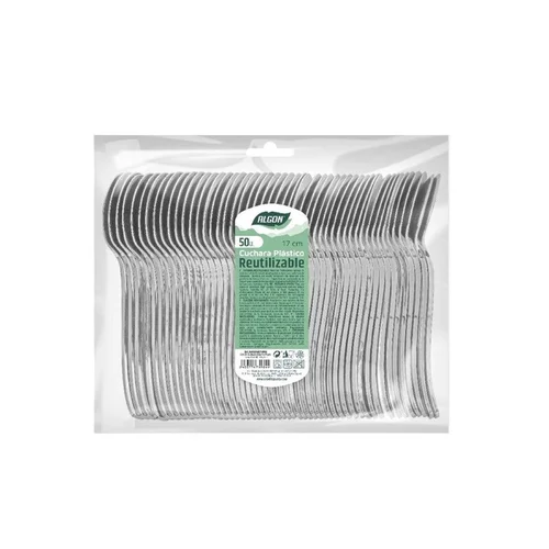 Algon plastikiniai daugkartiniai šaukštai 17 cm 50 vnt image 2