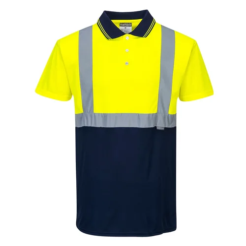 PORTWEST S479 Dviejų spalvų polo marškinėliai M, Yellow/Navy image 2