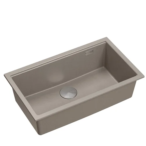 QUADRON LOGAN 110 plautuvė akmens masės 760x450 mm, soft taupe image 2