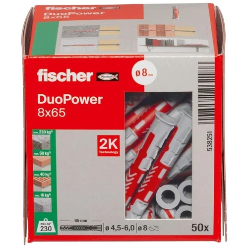Fischer DuoPower dvikomponentis kaištis 8x65 mm, 50 vnt. image 3