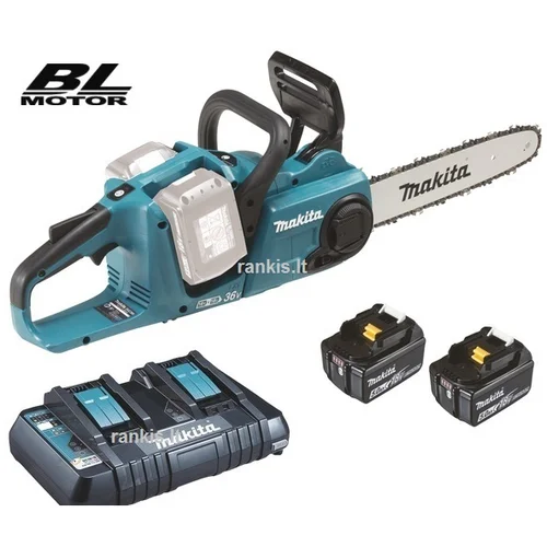 Makita DUC303PT2 akumuliatorinis grandininis pjūklas, 18V, 2x5.0Ah image 1