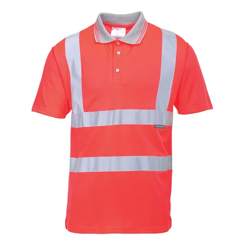 PORTWEST S477 Polo marškinėliai trumpomis rankovėmis, gero matomumo, XXXL, Raudona image 1
