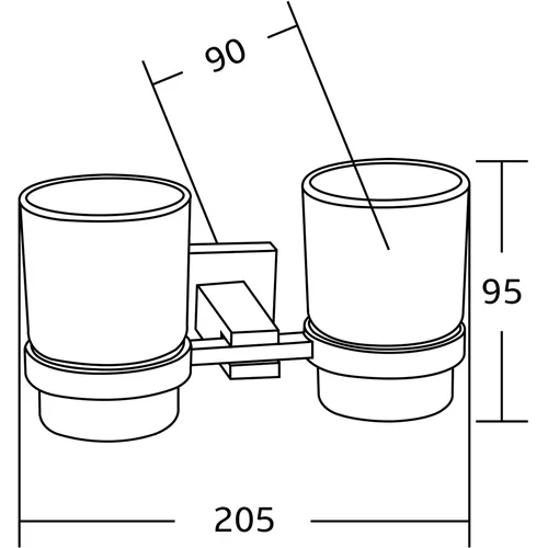 Dvigubas laikiklis dantų šepetėliui Mexen Vane 7020952-50, aukso image 2