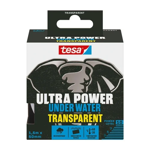 Tesa Ultra Power Under Water Transparent remonto juosta 1.5m×50mm image 1