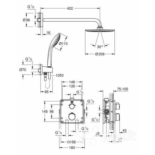 GROHE Grotherm Perfect / Rainshower Cosmopolitan 210 image 2
