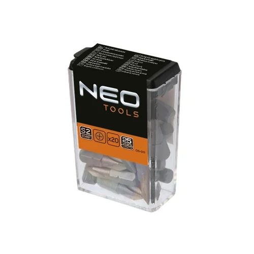 NEO PH2x25 mm, 1/4" Atsuktuvų antgalių komplektas, 20 vnt image 2
