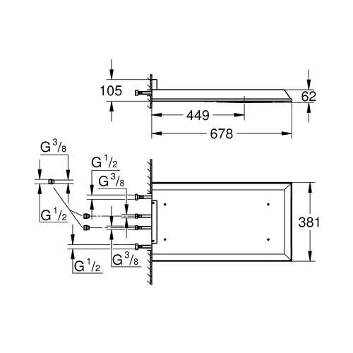Dušo galva GROHE RAINSHOWER F-SERIES 15, 27938001, chromo image 2