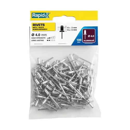 Rapid kniedės Al 4,0×8 mm 100 vnt image 1