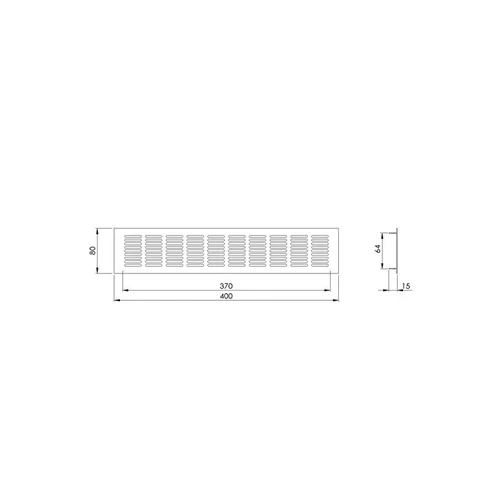 EUROPLAST RA840S Aliuminio grotelės, 80 x 400 mm, Sidabro image 2