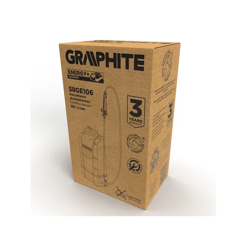 GRAPHITE 58GE106 akumuliatorinis purkštuvas, 18V image 2