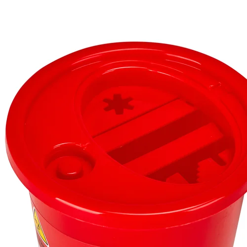 Raudonas medicininių atliekų konteineris 0,7 L image 2