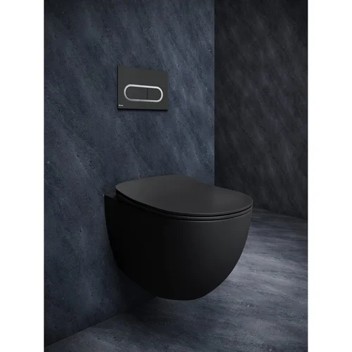 RAVAK Chrome vandens nuleidimo mygtukas, Juoda image 3