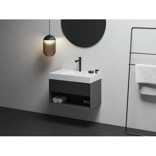 SD Lite 80 spintelė po praustuvu juodas matinis image 1