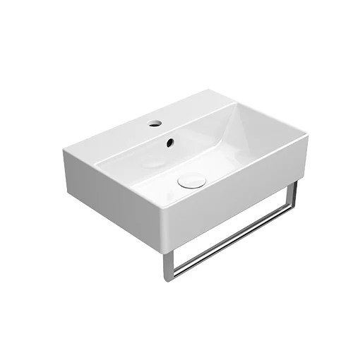 GSI KUBE X 50x37 Extraglaze® Pakabinamas praustuvas – Be rankšluosčio laikiklio image 1