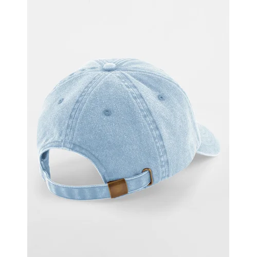 Vaikiška medvilninė Beechfield B655B kepurė su snapeliu - One Size, Vintage Light Blue image 2