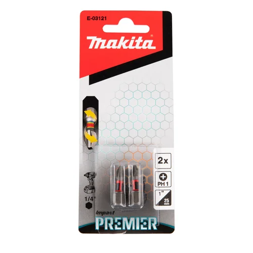 Torsion sukimo antgalis Makita E-03121, (C-form), PH1-25mm image 3