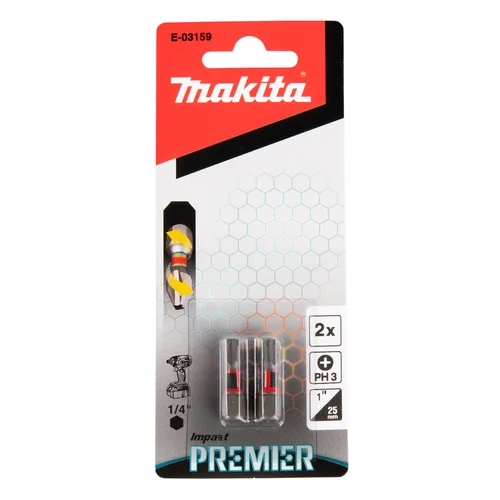Makita E-03159 Torsion sukimo antgalis, C-form, PH3-25mm, 2vnt. Impact Premier image 3