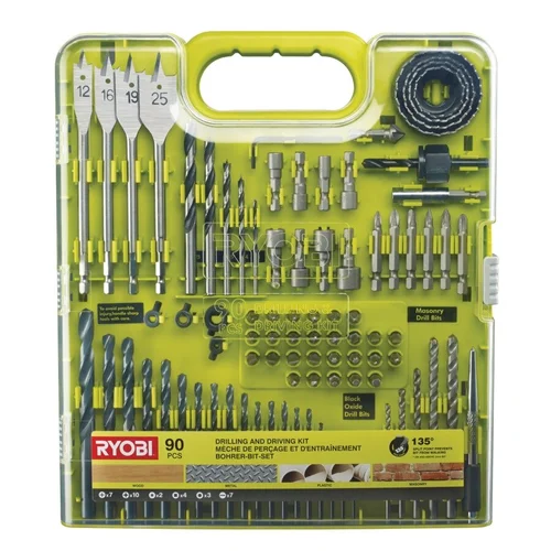 Ryobi RAKDD90 Sukimo antgalių ir grąžtų rinkinys, 90 vnt image 1