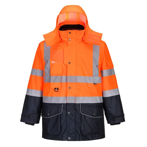 Portwest S426 kelininko striukė S, Orange/Navy image 2
