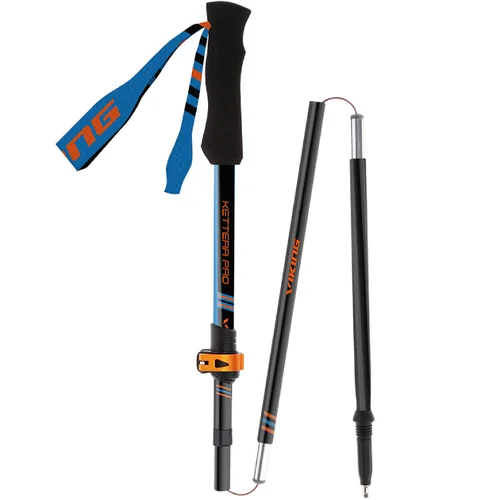 Viking Kettera Pro trekingo lazda 115-135 cm juoda-mėlyna-oranžinė image 2