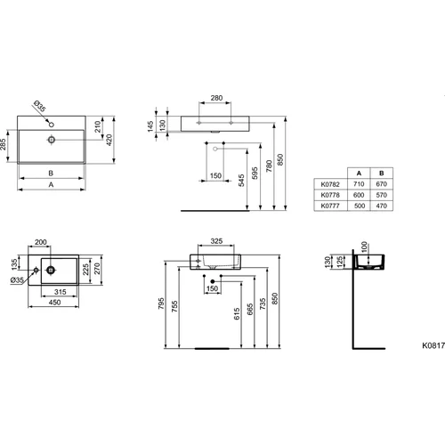 Ideal Standard STRADA praustuvas 60x42 cm K077801 image 2