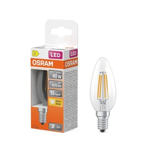 Osram LEMP LED FIL B35 3.4W E14 2700K 470LM image 3